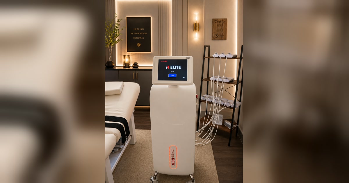 The InvisaRED iR Elite system in the treatment room at Total Wellness Chiropractic in Bowie, MD