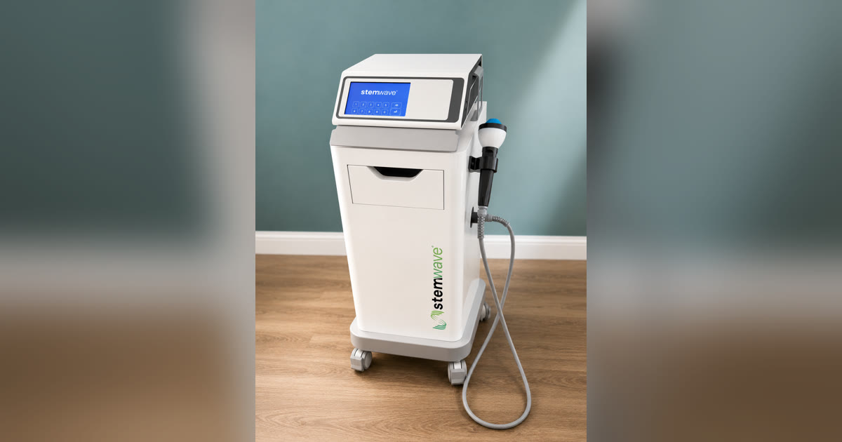 StemWave acoustic wave therapy unit at Total Wellness Chiropractic in Bowie, MD, used for chronic elbow tendon pain