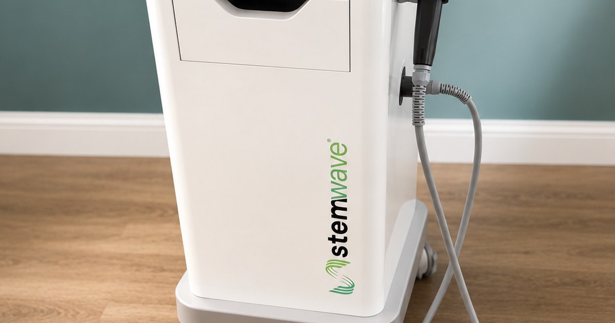 StemWave acoustic wave therapy unit at Total Wellness Chiropractic in Bowie, MD, used for shoulder and rotator cuff tendon pain